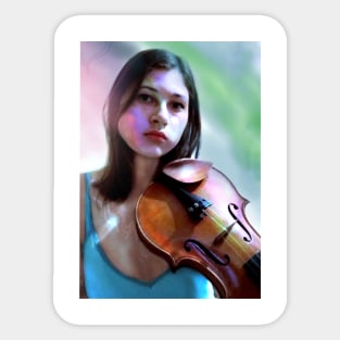 Photo by Violin and Girl Sticker